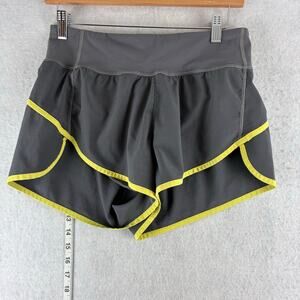 Ivy Sky Performance Active Shorts Womens Small Grey Yellow Visible Running Lined